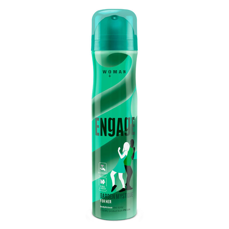 Engage Garden Mystique Deodorant for Women, Spicy & Woody, Skin Friendly, Long-Lasting